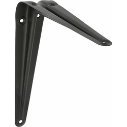 AMIG Plankdrager/planksteun van metaal - gelakt zwart - H200 x B150 mm - Plankdragers