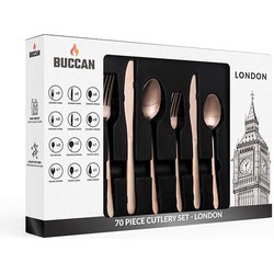 Buccan - Bestekset - London - 70 delig - Roségoud