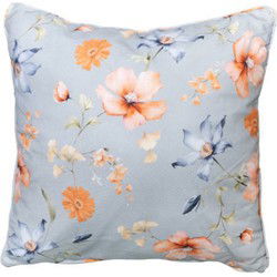Sierkussen met paspel ca. 50x50 cm Florina blue (4 stuks)