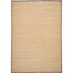 Kave Home - Jute tapijt Sorina met bruine rand 200 x 300 cm