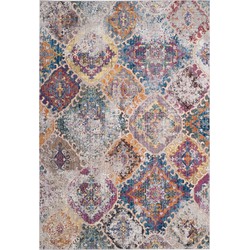 Safavieh Trendy New Transitional Indoor Woven Area Rug, Bristol Collection, BTL351, in Blue & Light Grey, 91 X 152 cm