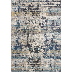 Safavieh Modern Chic Indoor Woven Area Rug, Madison Collection, MAD469, in Cream & Blue, 122 X 183 cm