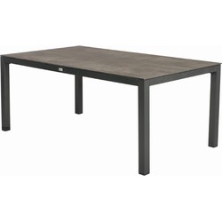 Briga Dining Table Trespa Top Forest Grey 180 x 100 cm Charcoal Frame - Tierra Outdoor