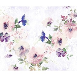 Komar fotobehang Poema roze en blauw - 300 x 250 cm - 610012
