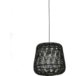 WOOOD Exclusive Moza Hanglamp - Bamboe - Zwart - 36x36x36