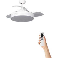 Plafondventilator Lucia met verlichting - Ø106cm -  6 snelheden - Afstandsbediening - Wit