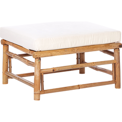 Beliani CERRETO - Tuinstoel-Wit-Bamboehout
