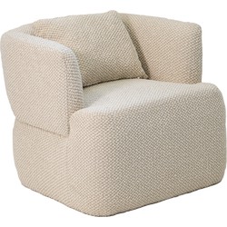 Fauteuil Beige Bouclé - Zitdiepte 64cm - Ollie