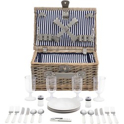 Cosy&Trendy Picknickmand incl bestek & servies - 4 personen