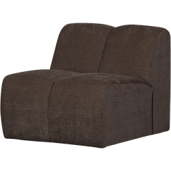 WOOOD Mojo 1-Zits Bank - Ribstof - Bruin - 74x80x97