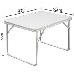 Aluminium inklapbare tuintafel 80x60x68 cm