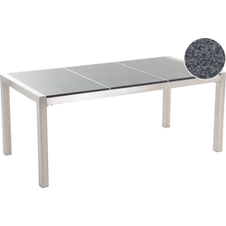 Beliani GROSSETO - Eettafel-Grijs-Graniet, RVS