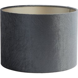 Light & Living - kap - Lubis - grijs - textiel - Ø 40cm - E27 - 2240548
