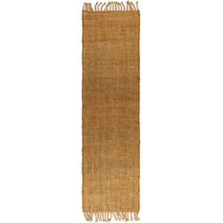 Jute Loper Fordi Vloerkleed Naturel/Goud-70 x 250 cm - (S) - <a href="https://vloerkledenloods.nl/vloerkleden/jute-vloerkleden">Jute</a> - loper - 70 x 250cm - (S)