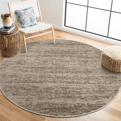 Relax Oslo - Laagpolig Effen Vloerkleed - Rond - Modern Tapijt - Beige- 80 CM ROND