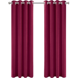 LW Collection LW Collection Gordijnen Rood Velvet Kant en klaar 270x290CM