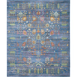 Safavieh Craft Art-Inspired Indoor Geweven Vloerkleed, Valencia Collectie, VAL108, in Blauw & Multi, 244 X 305 cm