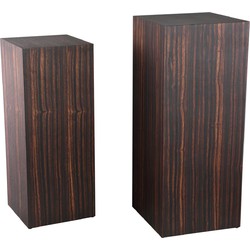 PTMD Zuil Tiess - 35x35x85 cm - Hout - Bruin - Set van 2