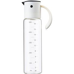 Decopatent® Oliefles met Automatische schenktuit - Oliekan Glas - Olie dispenser fles voor olijfolie - Navulbaar - 500 ML - Zwart