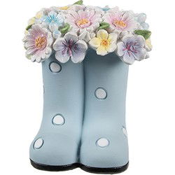 Clayre & Eef Decoratie Beeld Laars Blauw Kunststof