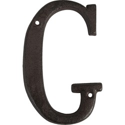 Clayre & Eef IJzeren Letter G  13 cm Bruin Ijzer Decoratie Letters