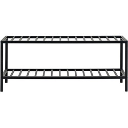 Vita Shoe rack - Shoe rack with 2 shelves, black