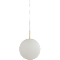 Light&living Hanglamp Ø25 cm MEDINA antiek brons+glas mat wit