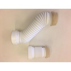 Uittrekbare flexibele WC afvoer 30-57cm wit