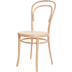 Vienna Thonet No. 14 houten bistrostoel naturel - met rotan zitting