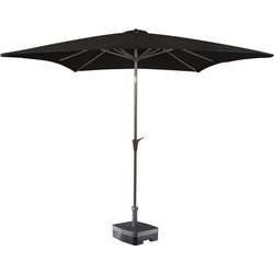 Kopu® Altea Parasol Vierkant 230x230 cm met Windvanger - Zwart