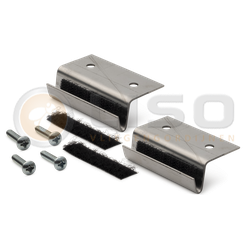 Plafondsteuntjes RVS voor brede Liso® rails : set van 2
