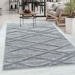 Sofia Modern Grijs vloerkleed - - 80 X 150 CM
