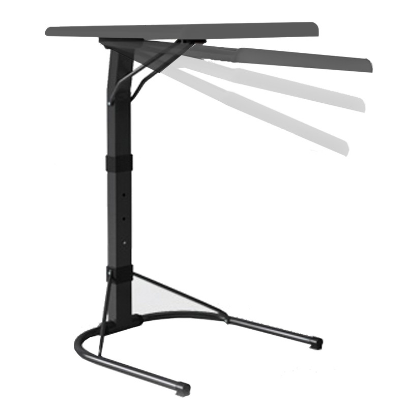 QUVIO Laptop bijzet tafel groot - grijs - 