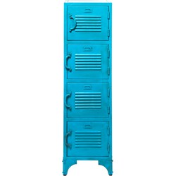 Rootsmann Lockerkast Blauw | Locker Met 4 Deuren