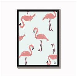 Dierenposter Flamingo - A4