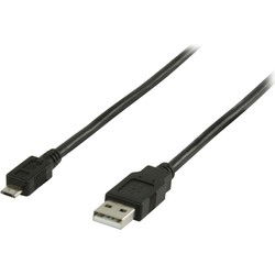 Valueline VLCP60500B10 Usb 2.0 Usb A Male - Usb Micro B Male Kabel 1,00 M Zwart