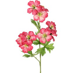 Geranium ooievaarsbek d.roze kunstbloem zijde nepbloem