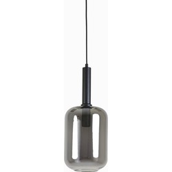 Light & Living - hanglamp - Lekar - zwart - glas - kleurglas-lamp - E27 - 2946065