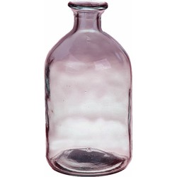 Bellatio Design Bloemenvaas - paars transparant gerecycled glas - D11 x H21 cm - Vazen