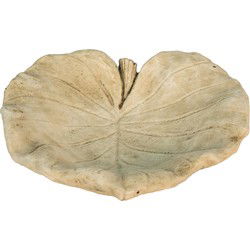 Clayre & Eef Vogelvoederbak Blad Beige Steen