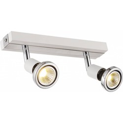 ROBUS spot 2xGU10 5W LED incl. wit/chroom