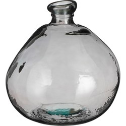 Mica Decorations Pinto Vaas - H33 x Ø33 cm - Gerecycled Glas - Antraciet