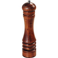 Pepermolen/zoutmolen - donkerbruin - 26 cm - beukenhout - Peper en zoutstel