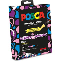 Posca Uni Posca Uni Posca Verfmarker 4 Set 5M Sneakers Pop