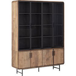 DTP Home Showcase Evo large, 2x4 doors,220x160x40 cm, recycled teakwood