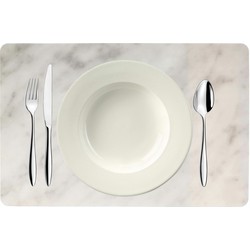 Bellatio design Placemats - 6 stuks - marmer look - bruin - 43x28cm - Placemats