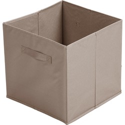 Urban Living Opbergmand/kastmand Square Box - karton/kunststof - 29 liter - beige - 31 x 31 x 31 cm - Opbergmanden