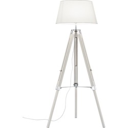 Moderne Vloerlamp  Tripod - Aluminium - Wit