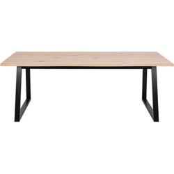 Eettafel Jurby Live Edge Wit Eiken Veneer 220cm - Giga Living