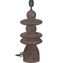 PTMD Tafellamp Callain - 20x20x45 cm - Hout - Bruin